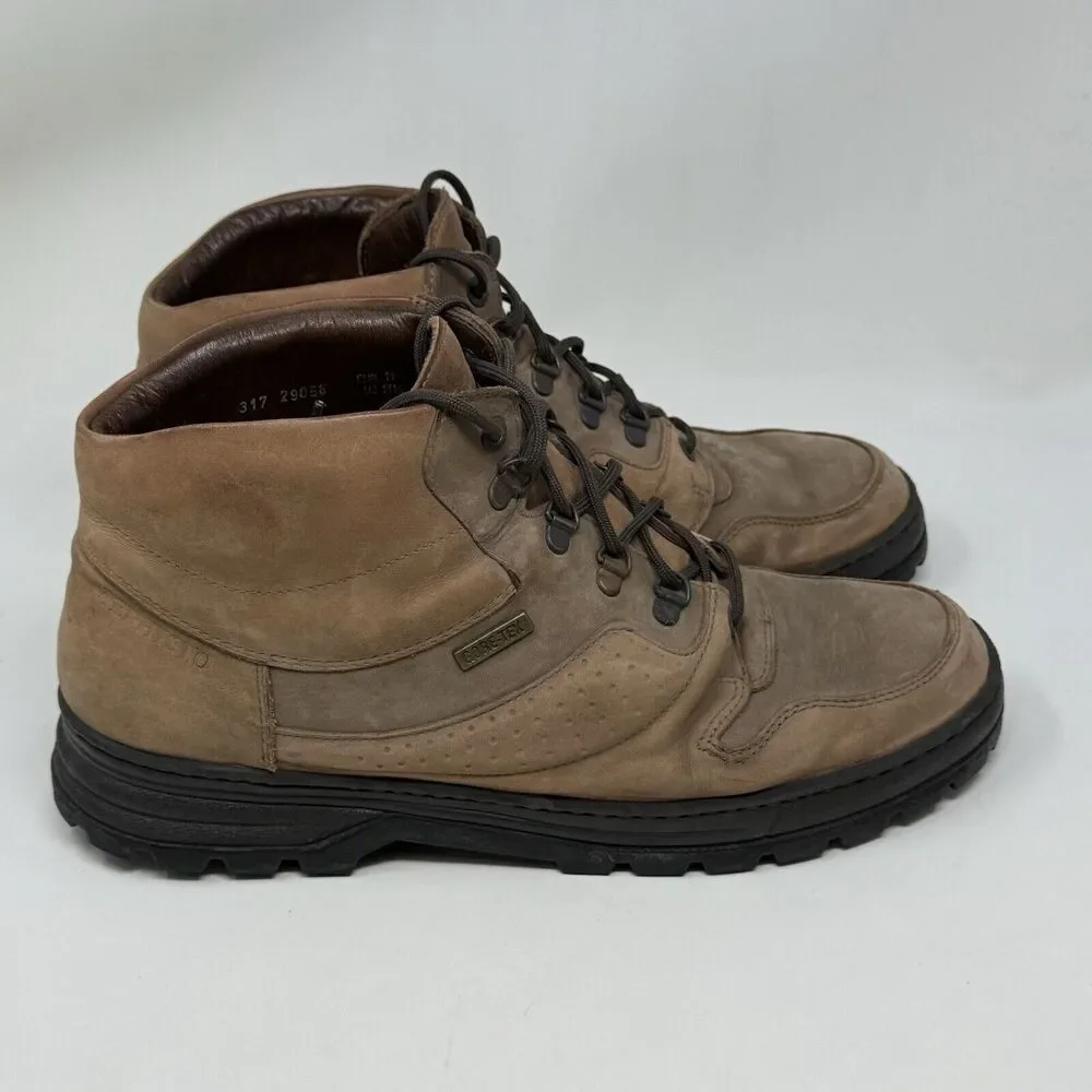 Mephisto Slacker Goretex Boots Mens 11.5 Brown Leather Hiking Ankle Waterproof
